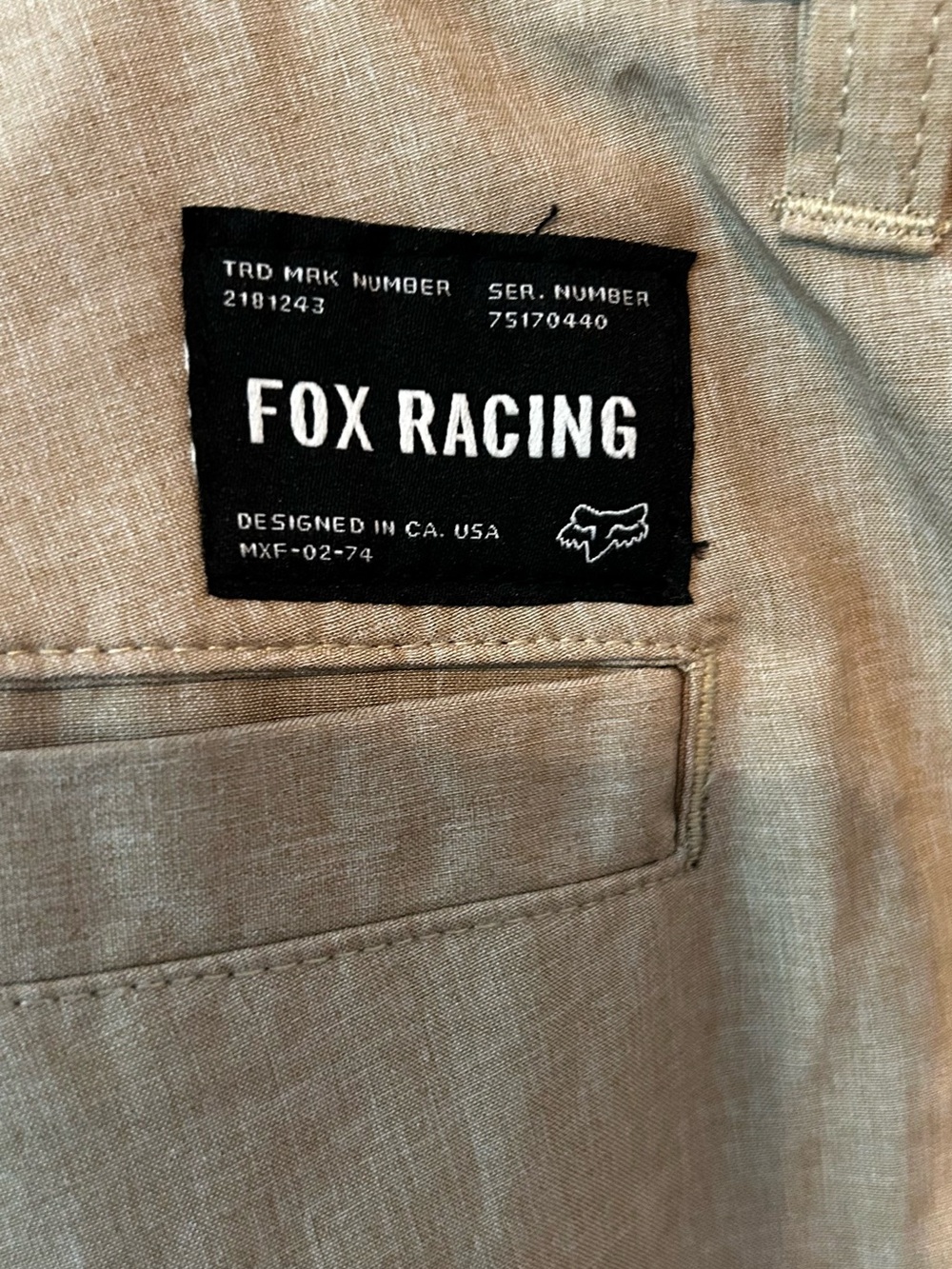 Fox Racing Performance Shorts Essex 3.0 Tan Size 36 Durable Front Pockets - Picture 4 of 9